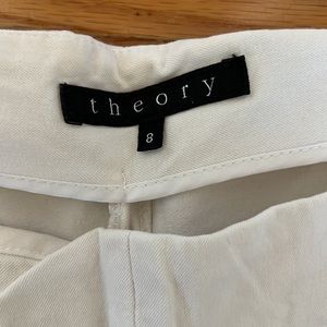 Theory Off-White Cropped Pants